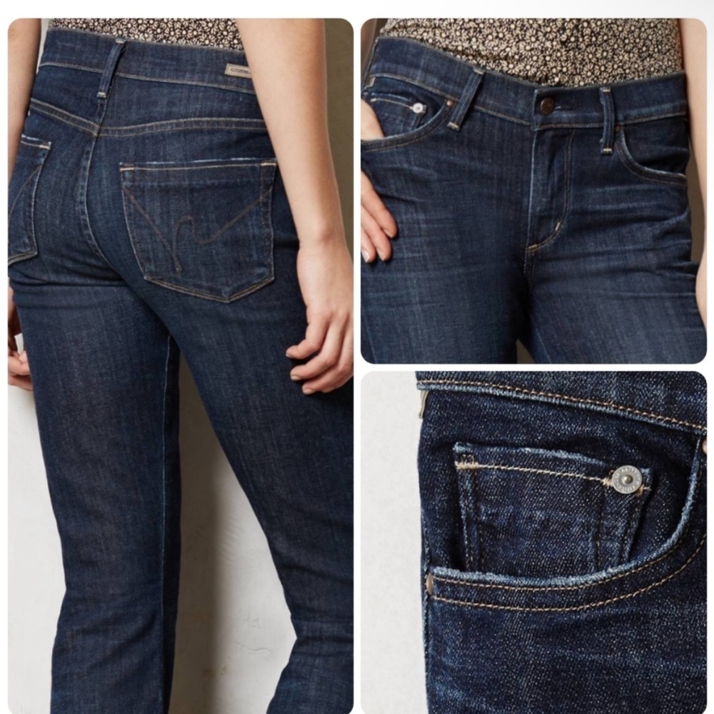 Citizens Of Humanity Amber Stretcg High Rise Bootcut Dark Indigo Jeans Size 28 - Picture 9 of 9
